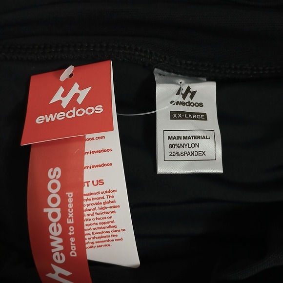 Ewedoos Womens Black Athletic Skort Tummy Control Tennis Golf Skirt with Pocket - Picture 9 of 12